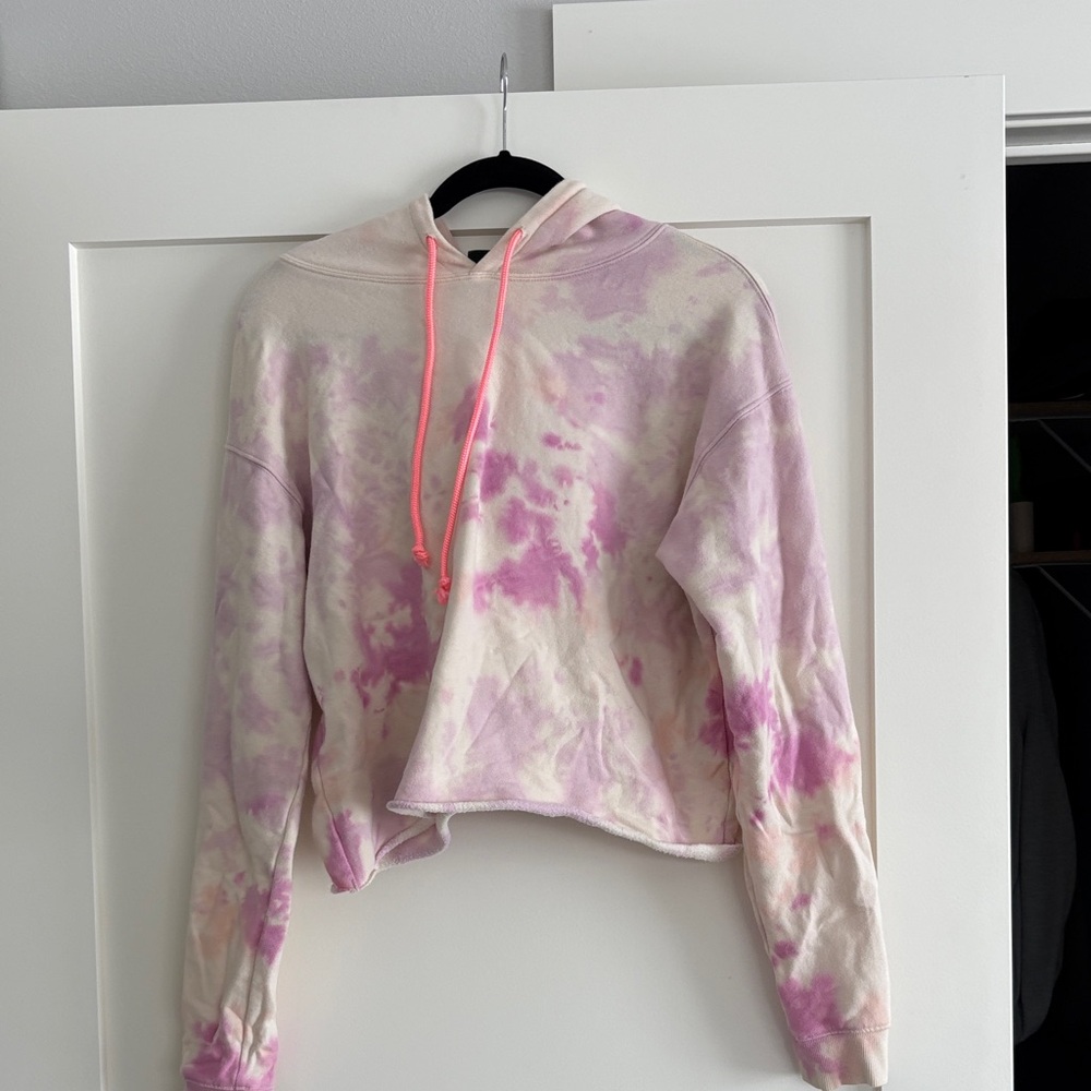 Wild Fable Tie-Dye Hoodie - Pink and Cream